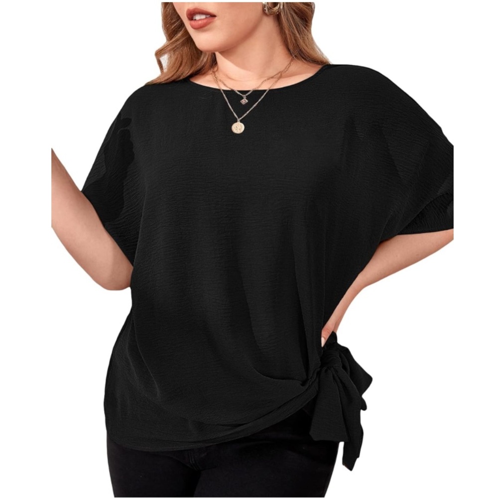 Women’s Plus Size Black Blouses Size XXL